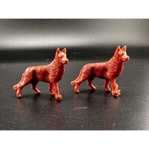 Molded Plastic 1950s Dogs Animals German Shepherd Vtg Tim Mee Marx Auburn ?